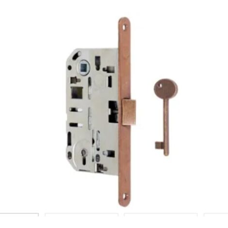 Serratura Patent Bordo Tondo Ottonata Mm.50 Scrocco Centrale