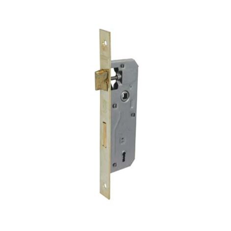 Serratura patent b.quadro ottonato 040p bonaiti i.mm 90 f.mm 22 e.mm 35