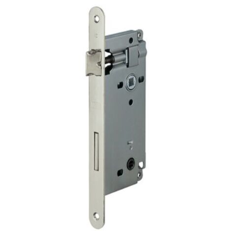Serratura patent b.tondo cromo opaco 595 agb doppio q. i.mm 90 f.mm 22 e.mm 50 Agb