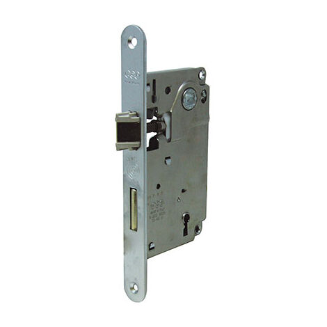 Serratura patent b.tondo cromo opaco centro agb i.mm 90 f.mm 22 e.mm 50