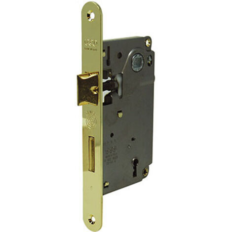 SERRATURA PATENT B.TONDO OTTONATO CENTRO AGB • I.MM 90 F.MM 22 E.MM 50