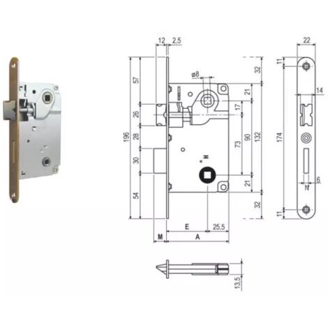 SERRATURA PATENT CENTRO BT OTT.LUC. QUADRO BAGNO