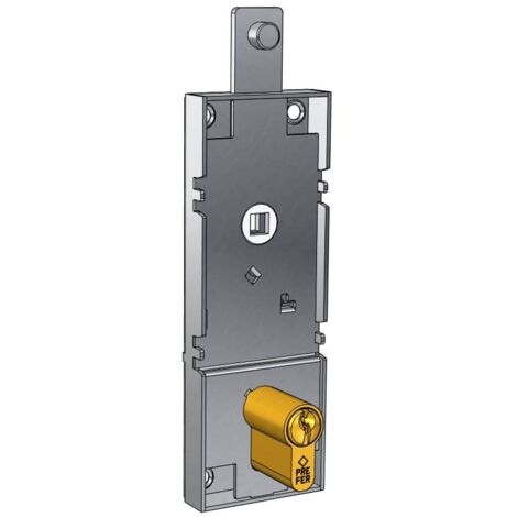 serratura per basculante/garage cilindro a profilo europeo interasse 70 mm