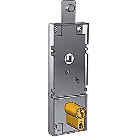 serratura per basculante/garage cilindro a profilo europeo interasse 70 mm con leva di sblocco antieffrazione