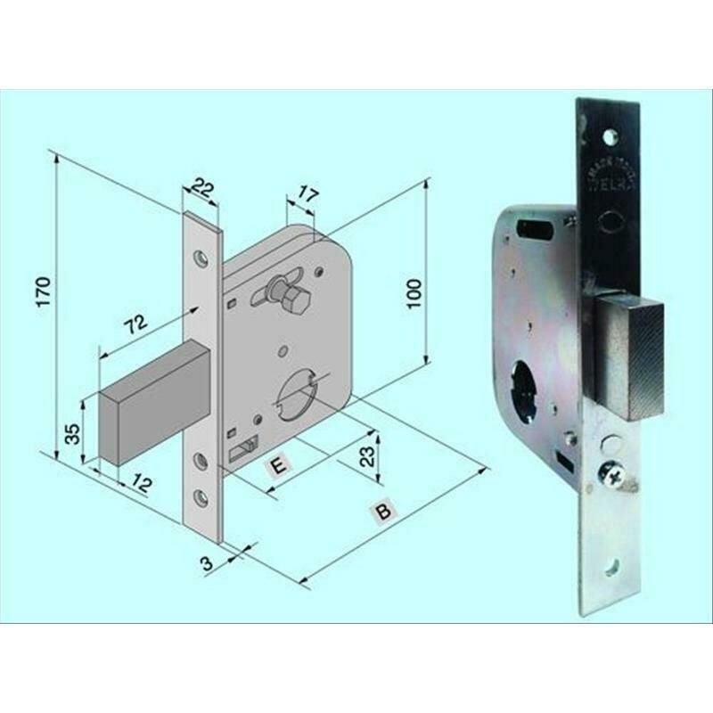 Serratura per cancelli senza cilindro ART.07345400 - Welka