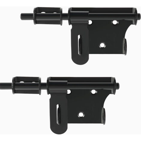 Serratura per porta scorrevole ad alta resistenza, esterna/interna, chiusura per cancello in acciaio inossidabile per finestre, armadi e giardini, finitura nero opaco, barra da 150 mm
