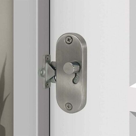 Serratura per porta scorrevole ad angolo retto a 90° con serratura per porta scorrevole con fibbia e chiavistello per porta della stalla