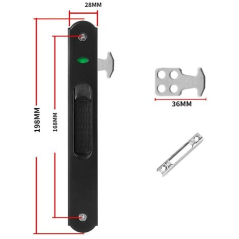 Serratura per porta scorrevole CHOYCLIT - Ferramenta per porte scorrevoli in acciaio inossidabile per uso domestico con serratura singola