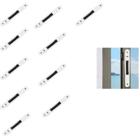 Serratura per porta scorrevole da 10 pezzi, accessori per ferramenta per porte scorrevoli in vetro e acciaio inossidabile per uso domestico