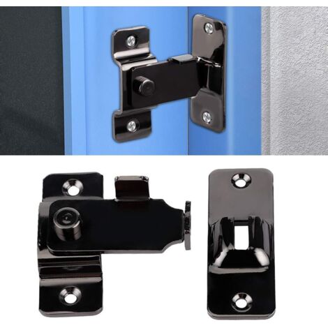 Serratura per porta scorrevole, fibbia antifurto ad angolo retto da 90 gradi, sistema di sicurezza per camere da letto, garage e giardini.