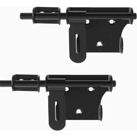 Serratura per porta scorrevole resistente, per esterni/interni, in acciaio inox, per finestre, armadi e giardini, finitura nero opaco, barra da 150 mm.