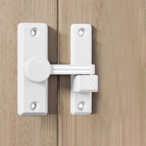 Serratura per porta scorrevole senza necessità di foratura, serratura regolabile per armadietto, fermaporta facile da installare (12 ml).