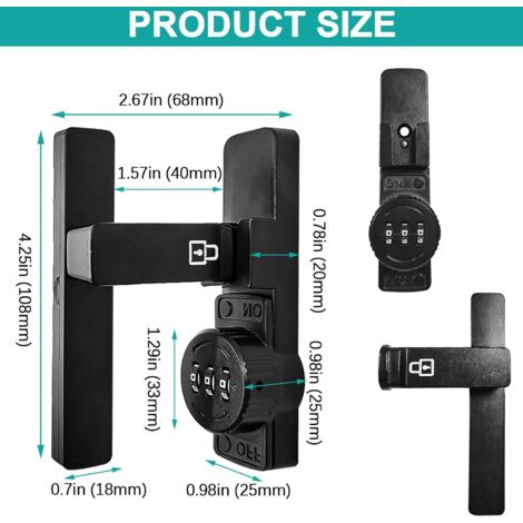 Serratura per porta scorrevole, serratura per porta a 90 gradi da 68×108 mm, serratura per porta luminosa, serratura per cancello esterno antifurto, serratura per porta interna, per cucina, camera da 
