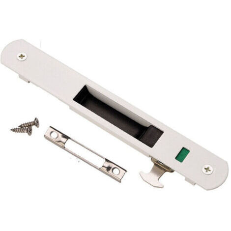 Serratura per porte a soffietto, semplici accessori per finestre e porte in acciaio inossidabile per uso domestico (bianco)