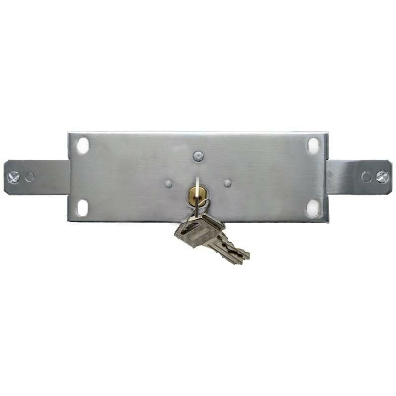Image of Secury-t - Serratura per tendina in metallo con 2 supporti + 3 chiavi