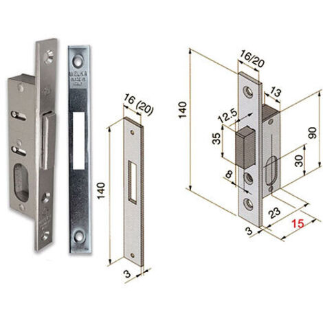 Serratura porta alluminio 15mm Welka 11215010