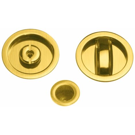 SERRATURA PORTA SCORREVOLE KIT TONDO ORO