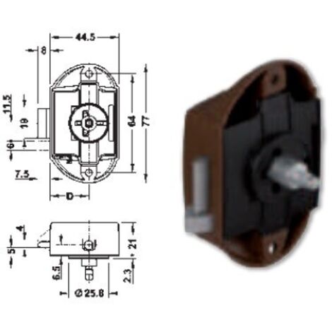 Serratura push-lock per antine senza asta