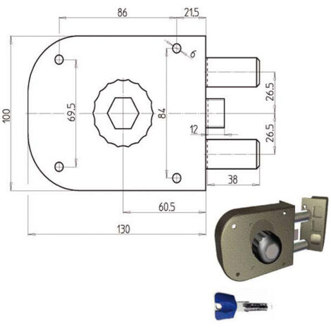 Serratura Sic.Semplice Dx Pompa 1650 Cr