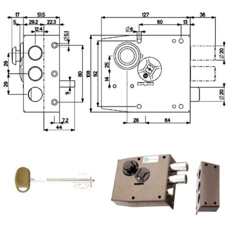 Serratura Sic.Semplice Sx Dm 20511 Mottura