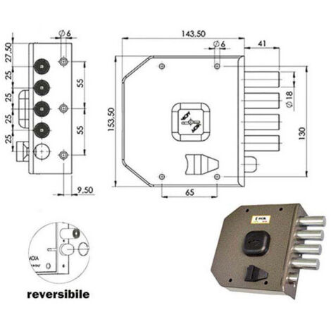 Serratura Sic.Semplice Sx Dm G412 Moia