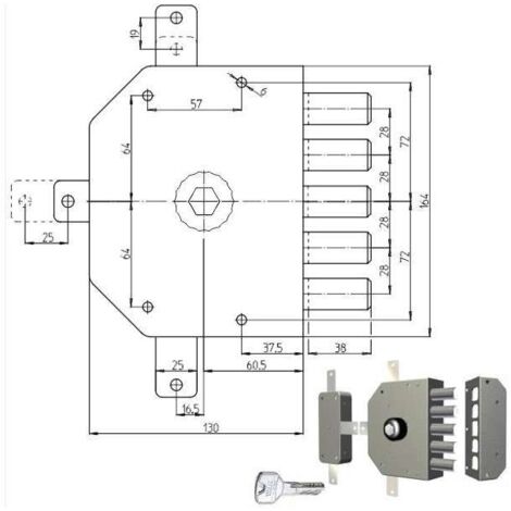 Serratura Sicura Quintuplice Dx Pompa 3300P Cr