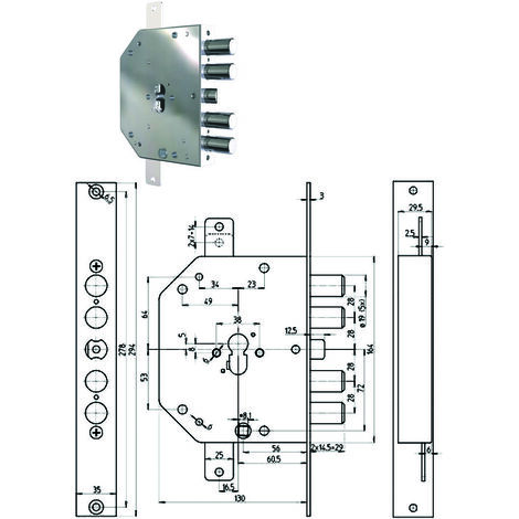 SPIONCINO PORTA BLINDATA mod.RING Ø16 L=60-100 OTTONE NERO OPACO prodotto  da OFFICINE COLOMBO