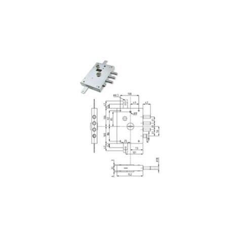 SERRATURA TRIPLICE APPLICARE CON SCROCCO DOPPIA MAPPA BLIND. HEAVY- - mm.73 SX (IMB 7142 1 SE) in busta - 1 pezzi DIERRE