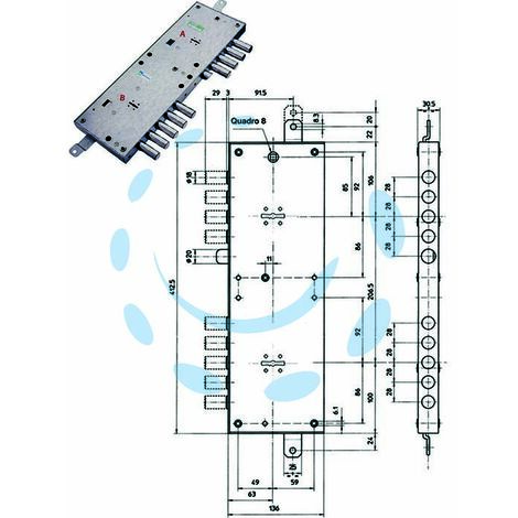 SERRATURA TRIPLICE APPLICARE MULTIF. SCROCCO D/MAPPA BLINDATE 54574 DX