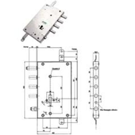 SERRATURA TRIPLICE APPLICARE SERRABLINDA CON SCROCCO CIL.EUROPEO 85461- - mm.70 DX (85461S) -  MOTTURA