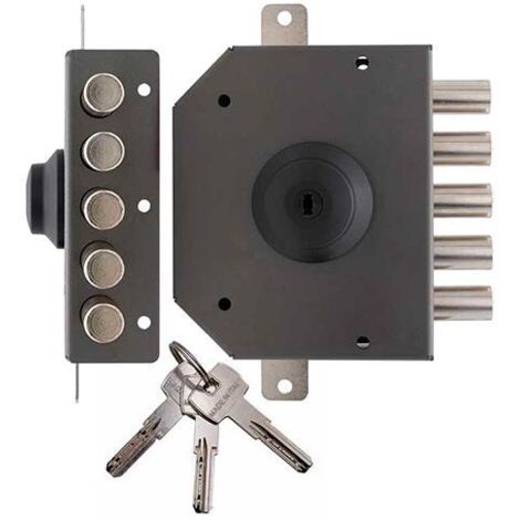 SERRATURA TRIPLICE C/ASTA E60 DX """TECO T1400""" CHIAVE CE