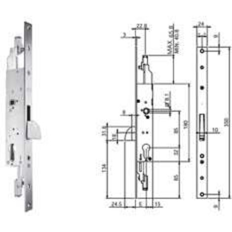 Serratura Triplice Infilare Per Montanti E Persiane S/Scrocco N98800 - mm.25 (N9880025000)