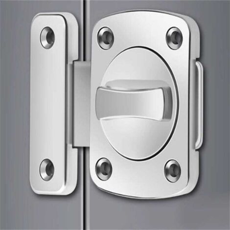 Serratura universale per porta della camera da letto - Sicurezza - Modello a vite (viti incluse) Nero Lunghezza 6,45 cm Extra Large