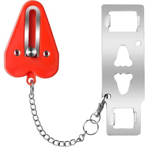 Serrature per hotel KZQ per viaggiatori, serrature portatili, serrature di sicurezza per la casa dall'interno per maggiore sicurezza e privacy, perfette per viaggi, hotel, case, appartamenti