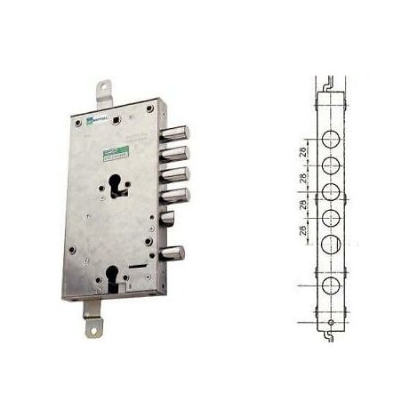 Serrature Per Anta FORTXLOCKS 5 Leve 75mm – Cromo Satinato – 2 Serrature K/A