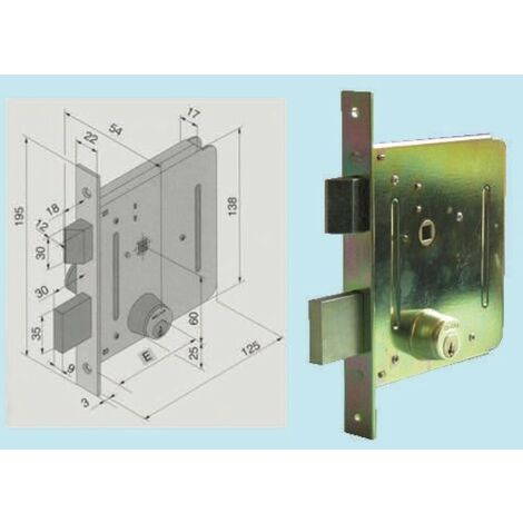 HOMEMAKE Serratura cancello infilare 050500 welka entrata 50 mm