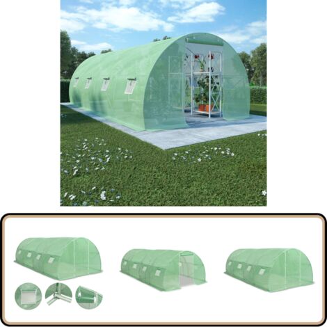 Serre 18 m² 600x300x200 cm - Serre De Jardin - Abri Jardin - Protection Plantes - Serrez Verdure - Tunnel Plastique