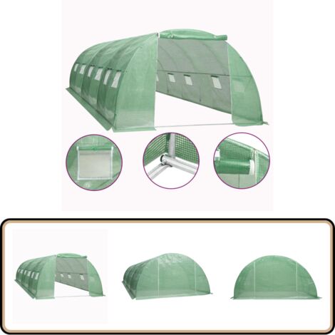 Serre 24 m² 6x4x2 m - Serre De Jardin - Abri Jardin - Tunnel De Jardin - Protection Plante - Serrez Verdure