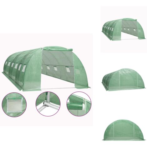 Serre 24 m² 6x4x2 m - Serre De Jardin - Abri Jardin - Tunnel De Jardin - Protection Plante - Serrez Verdure