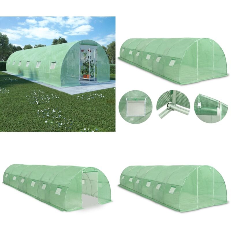 Vidaxl - Serre 27 m² 900x300x200 cm - Serre De Jardin - Abri Jardin - Tunnel De Jardin - Protection Plante - Serriculture - Home & Living