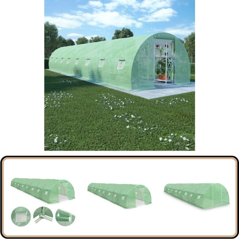 Vidaxl - Serre 36 m² 1200x300x200 cm - Serre De Jardin - Abri Jardin - Tunnel De Jardin - Serriculture - Potager Extérieur