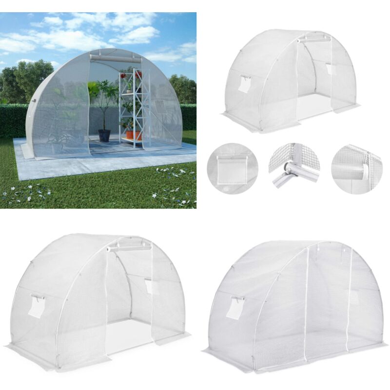 Vidaxl - Serre 4,5 m² 300x150x200 cm - serre - serres - Home & Living - Blanc