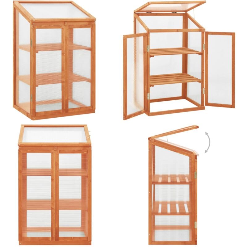 Vidaxl - Serre 60x45x100 cm Bois de sapin - Serre De Jardin - Serre En Bois - Abri Jardin - Protection Plantes - Jardinage - Home & Living