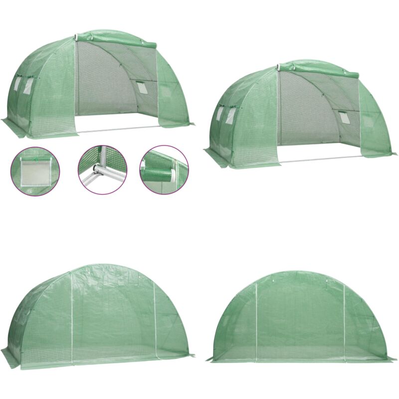 Serre 8 m² 2x4x2 m - Serre De Jardin - Abri Jardin - Protection Plantes - Serrez Horticulture - Tunnel Jardin - Home & Living