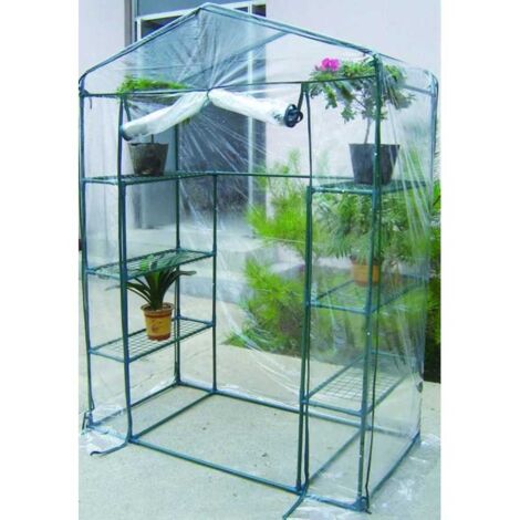 Serre à petite maison Vigor Pvc avec 8 étagères 143X73X195 cm