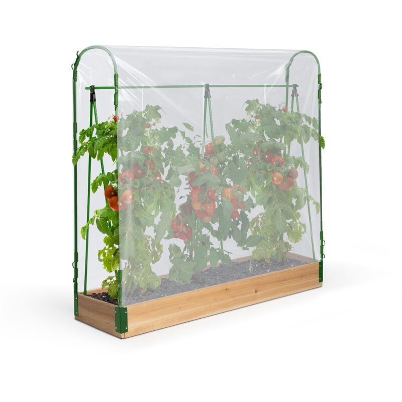 Serre à tomates spéciale croissance kit complet bâche + support - Bois-clair