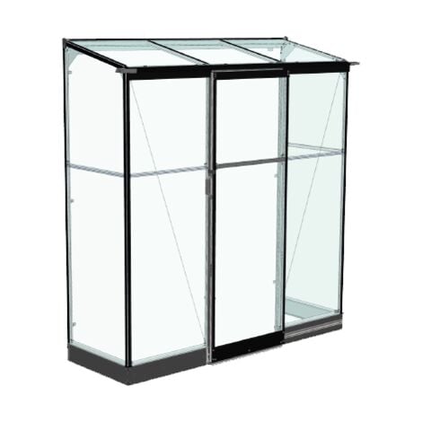 Accueil>Serres de jardin Serres adossées>Serre adossée Qube Lean-to 1.20m² en verre trempé