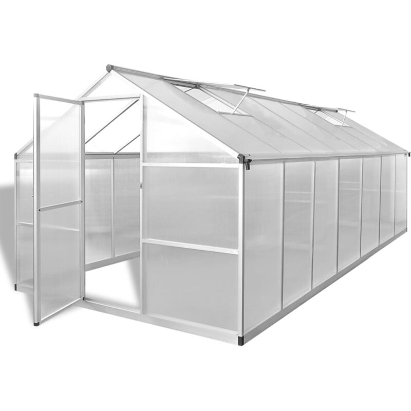Serre Aluminium renforcé 10,53 m² Vidaxl
