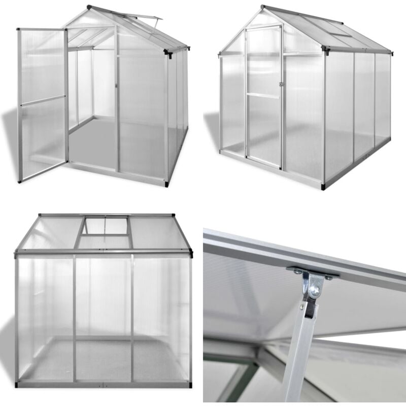 Serre Aluminium renforcé 3,46 m² - Serre De Jardin - Serre Aluminium - Serre Transparente - Abri Jardin - Protection Plantes - Home & Living