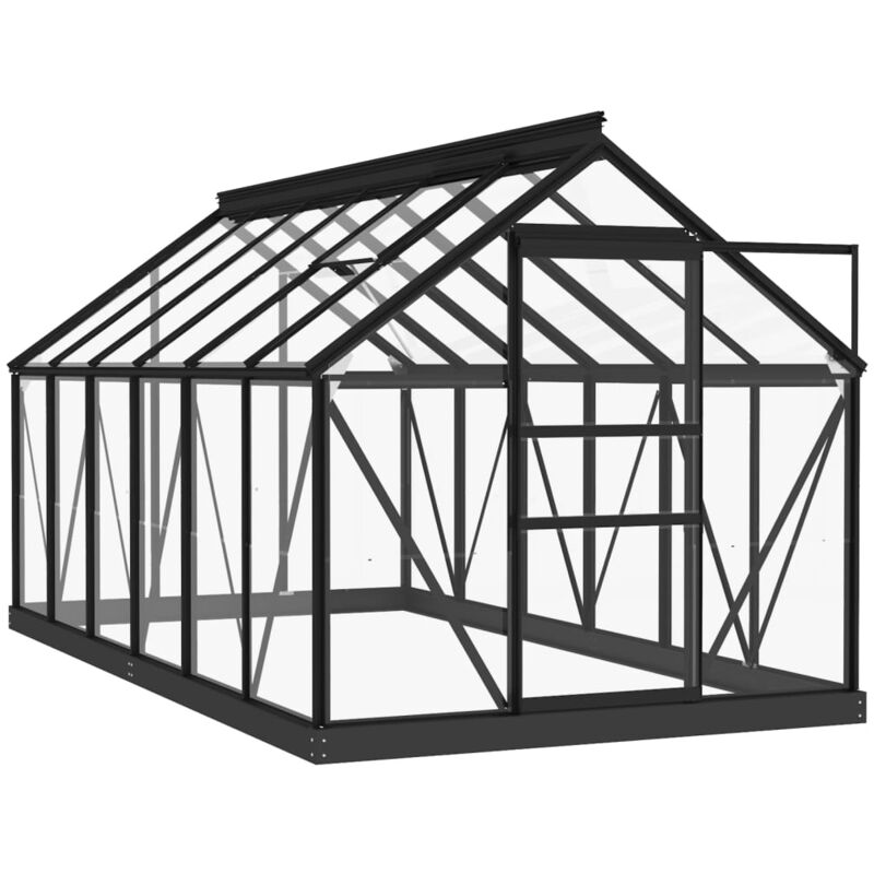 Vidaxl - Serre en verre Anthracite 155x298x191 cm Aluminium